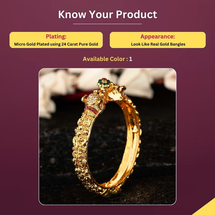 Micro gold plated Bangles Measurement Image - Sasitrends