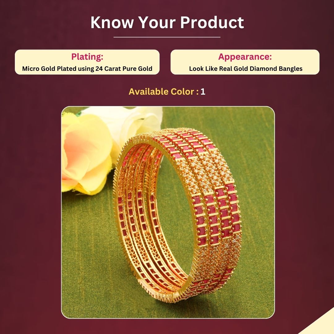 Micro Gold Plated Bangles Measurement Image - Sasitrends