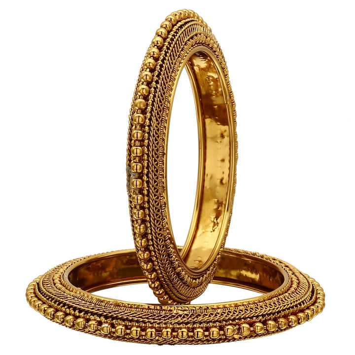 Oxidised Antique Gold Plated Attractive Bangles Sasitrends Online Shopping