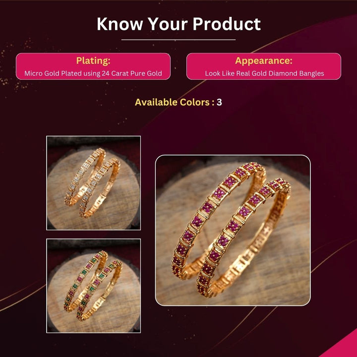 Micro gold plated Bangles measurement image - Sasitrends