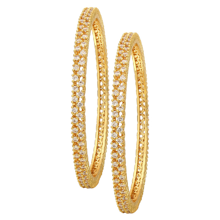 Micro Gold Plated AD Jewellery Bangles Online Shopping