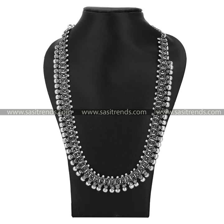 Latest Navarathiri Oxidised Long Necklace Jewellery Sasitrends