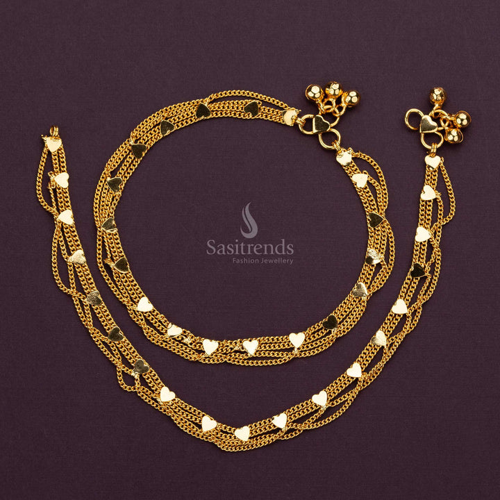 Traditional and modern gold-plated anklets, designed for all-day comfort and style - Sasitrends