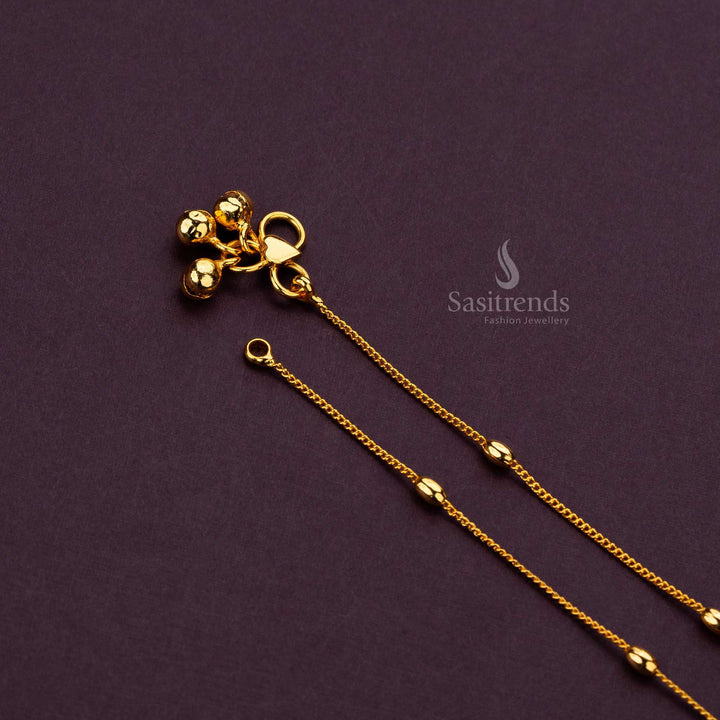 Worn micro gold anklet ideal for weddings and special occasions - Sasitrends