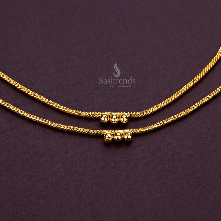 Gold-plated payal perfect for daily wear or special occasions - sasitrends