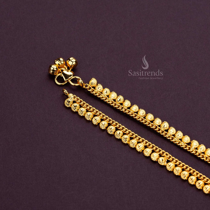 Luxurious mango design micro gold-plated anklet for special occasions - Sasitrends