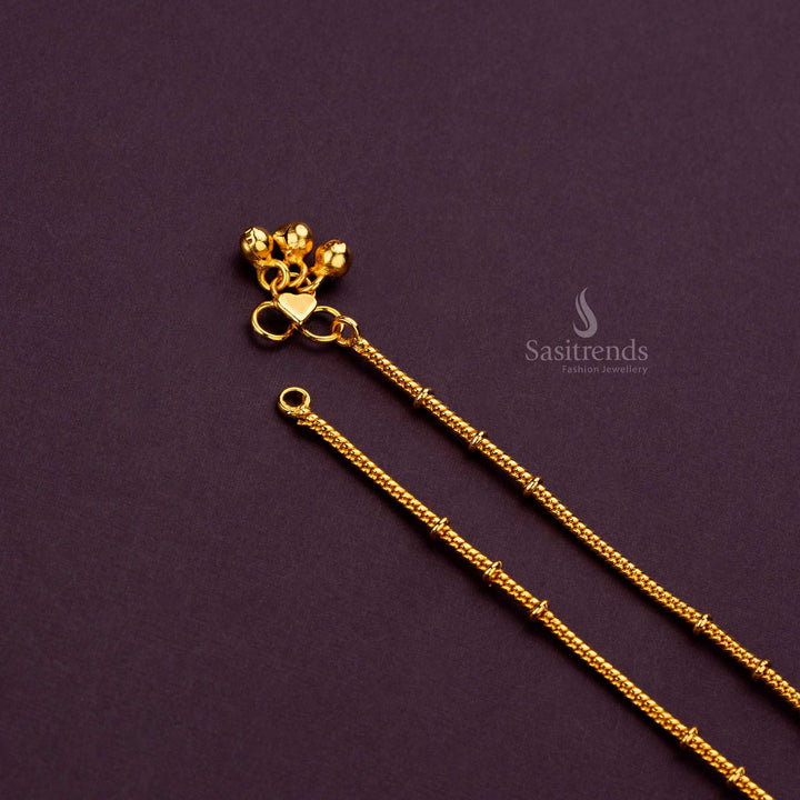 One gram micro gold-plated anklet with a luxurious look, crafted for style and durability. Ideal for everyday comfort - Sasitrends