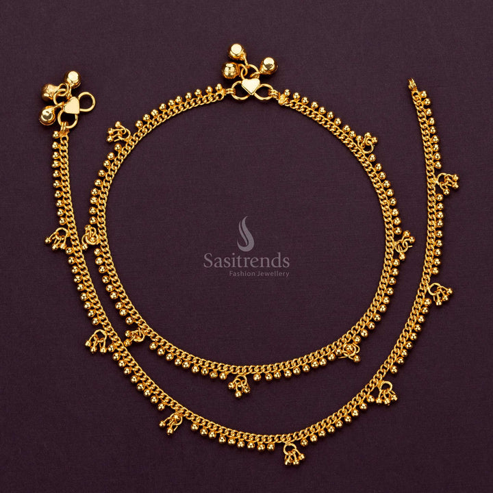 Guaranteed Micro Gold Plated Beaded Anklets for Daily Wear - Sasitrends