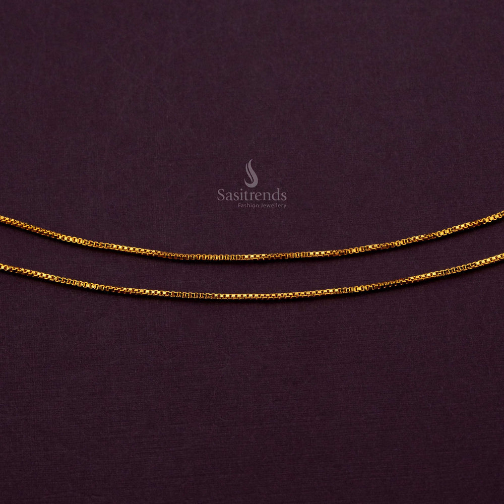 Close-up of our micro gold thin chain anklets showcasing intricate craftsmanship - Sasitrends