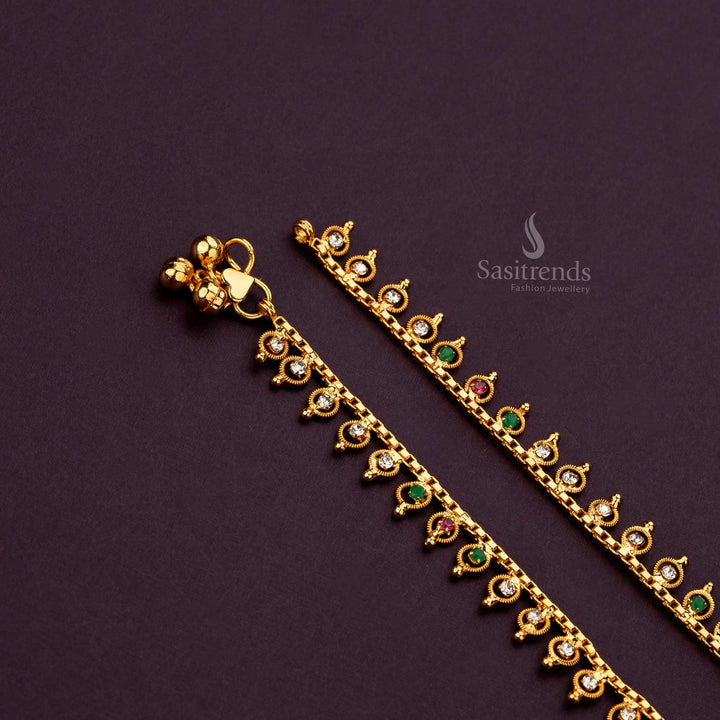 Intricate Festival Anklets with Delicate Accents, Ideal for Weddings and Traditional Occasions - Sasitrends