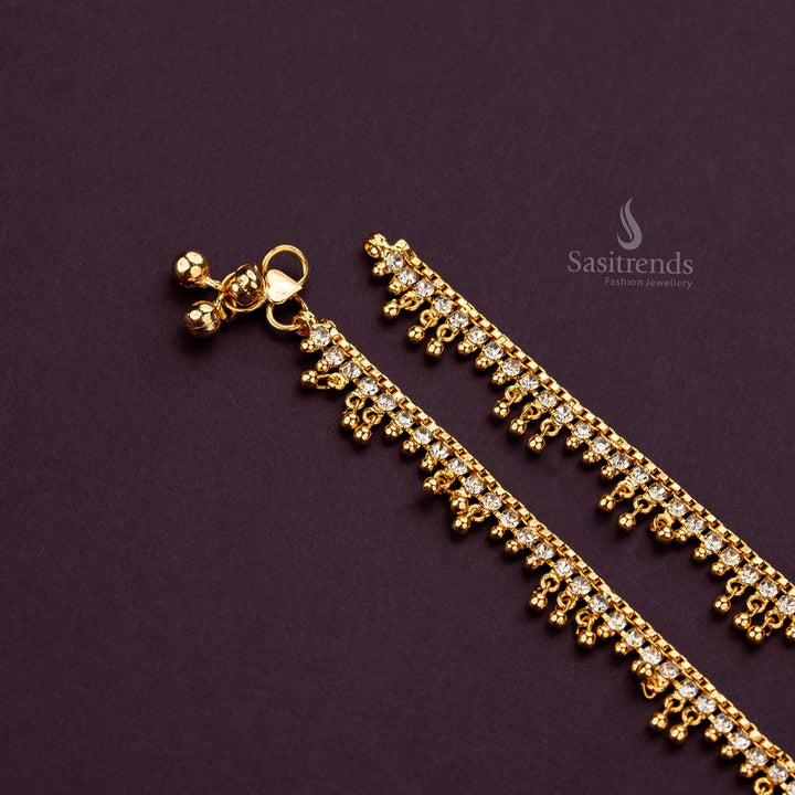 Luxurious micro gold-plated anklet perfect for weddings and special occasions - Sasitrends