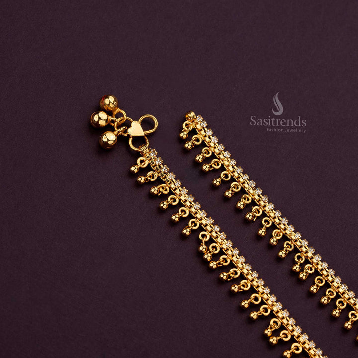 Luxurious anklets designed with rows of sparkling stones - Sasitrends