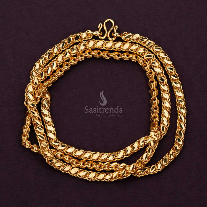 eye design long micro gold plated chain with lifetime guarantee on plating, crafted for luxury and elegance - Sasitrends