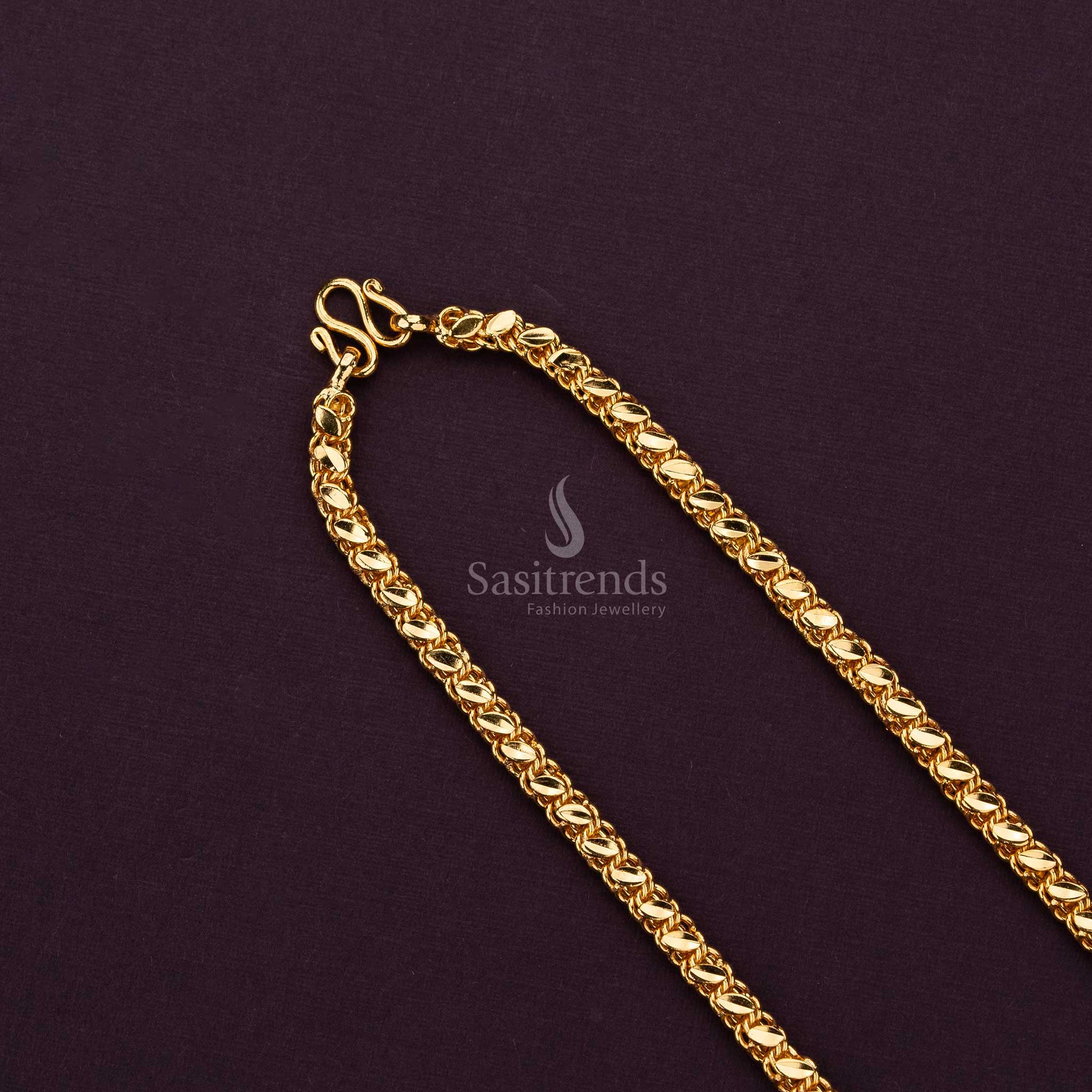 Eye design long micro gold plated chain with lifetime guarantee on plating, crafted for luxury and elegance - Sasitrends