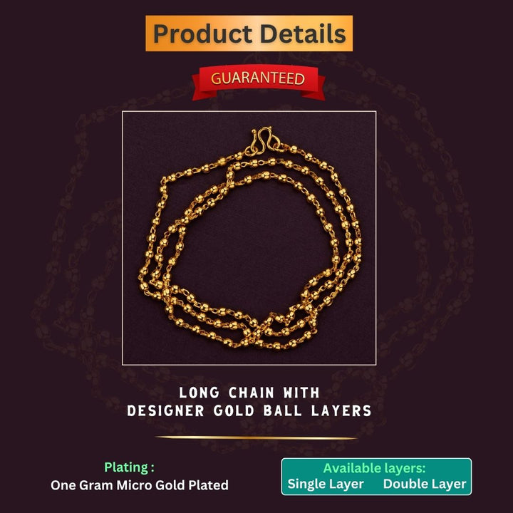 Micro Gold Plated Chain Measurement Image - Sasitrends