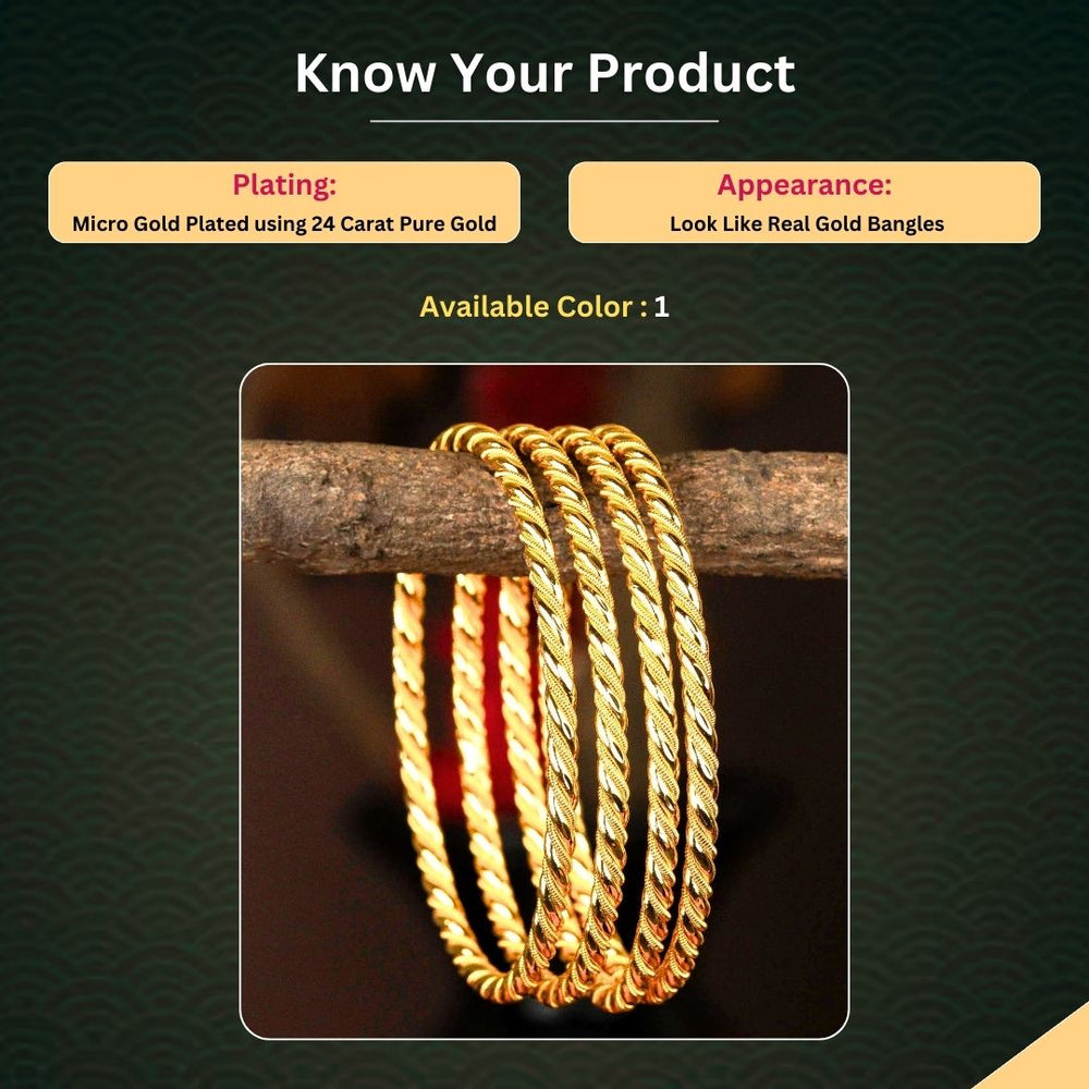 Micro Gold Plated Bangles Measurement Image - Sasitrends