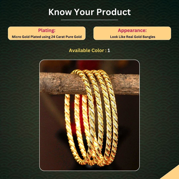 Micro Gold Plated Bangles Measurement Image - Sasitrends