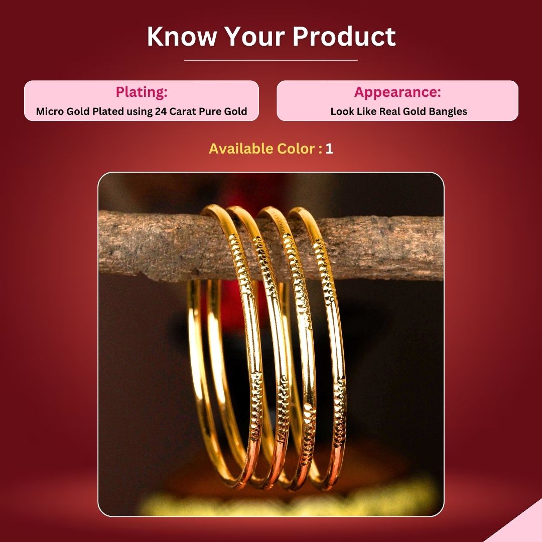 Micro gold plated Bangles Measurement Image - Sasitrends