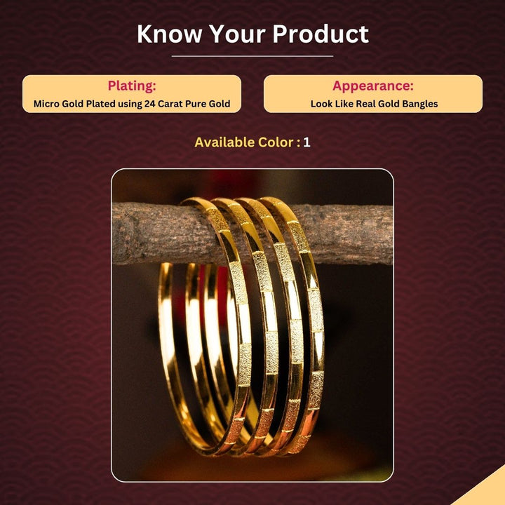 Micro Gold Plated Bangles Measurement Image - Sasitrends