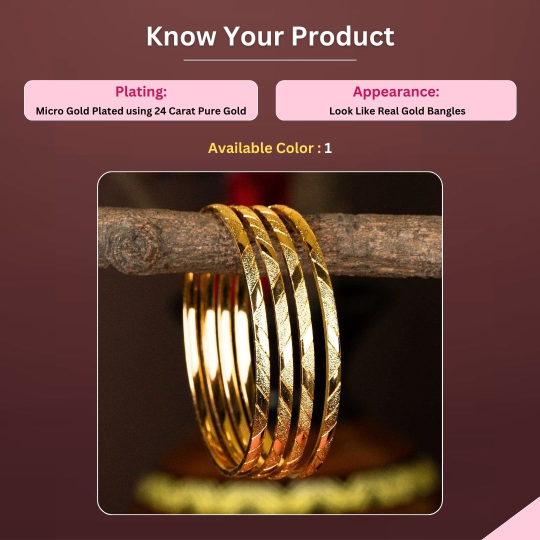 Micro gold plated Bangles Measurement Image - Sasitrends