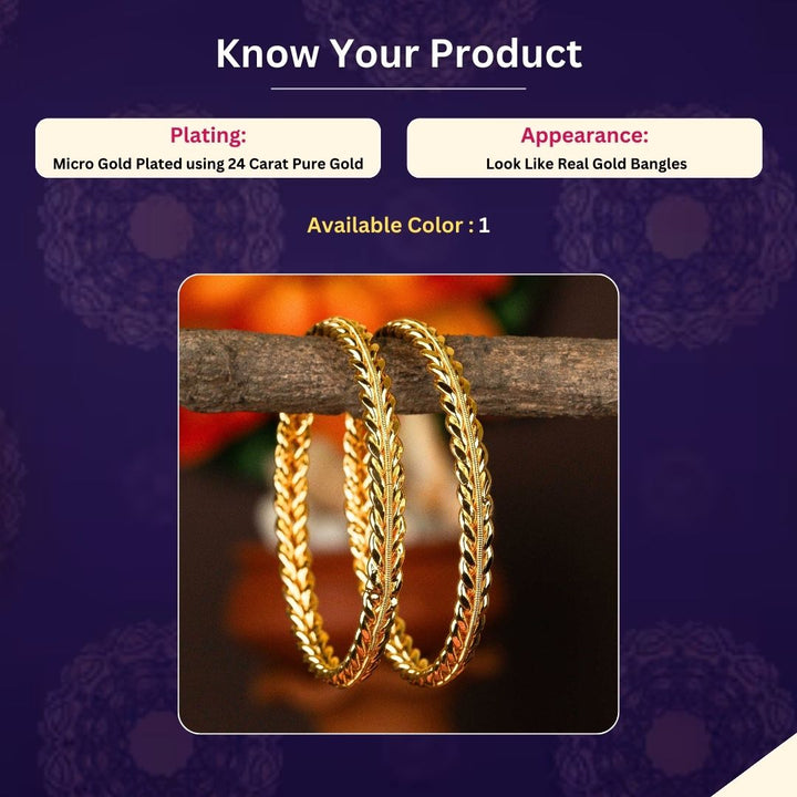 Micro gold plated Bangles Measurement Image - Sasitrends