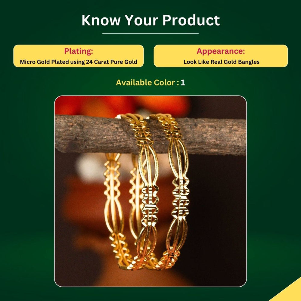 Micro gold plated Bangles Measurement Image - Sasitrends