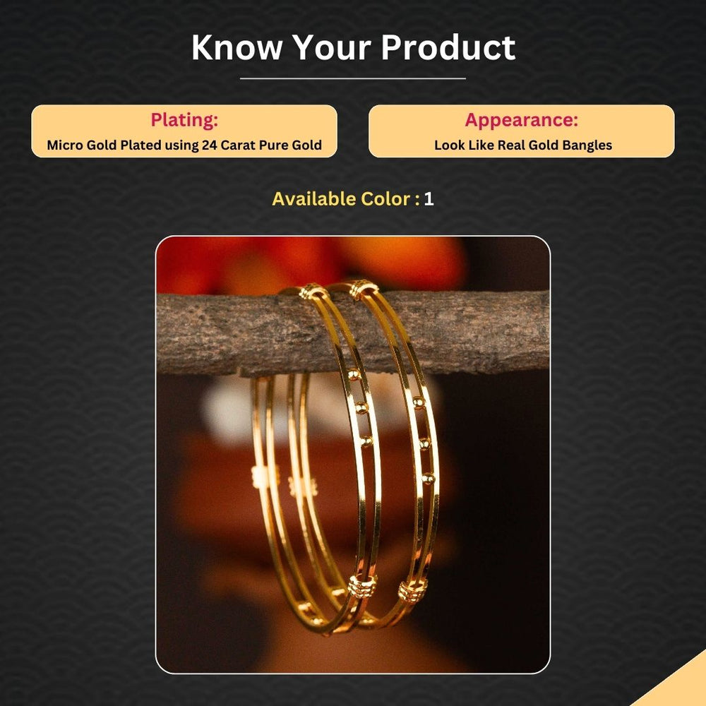 Micro Gold Plated Bangles Measurement Image - Sasitrends