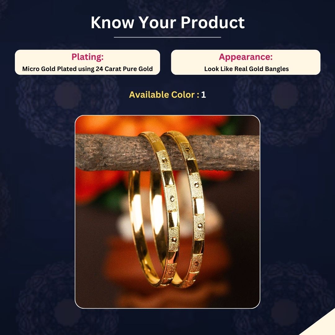 Micro gold plated Bangles Measurement Image - Sasitrends