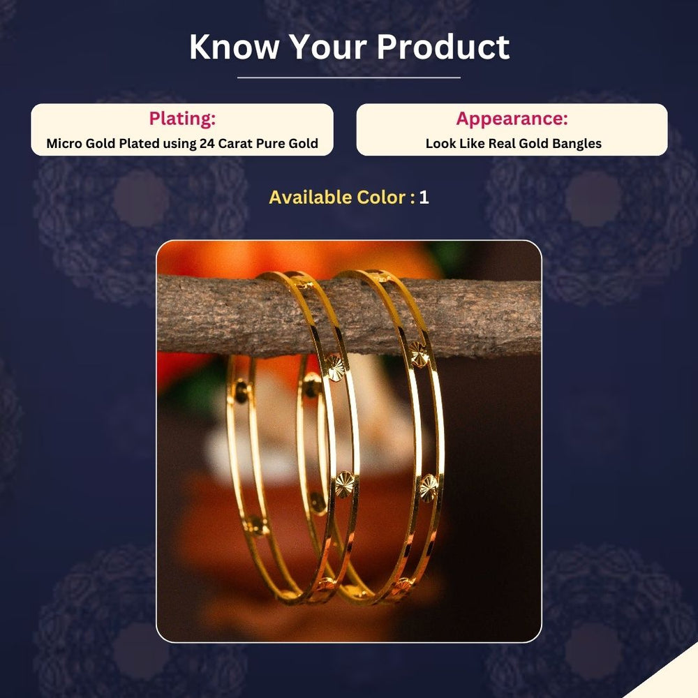 Micro gold plated Bangles Measurement Image - Sasitrends