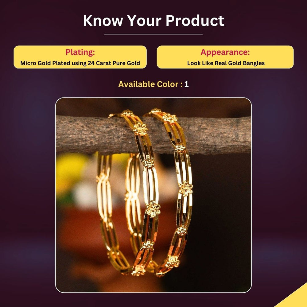 Micro gold plated Bangles Measurement Image - Sasitrends