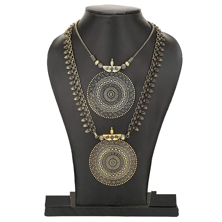 Fancy Oxidized Antique Necklace For Traditional saree and Navarathiri Jewellery Set