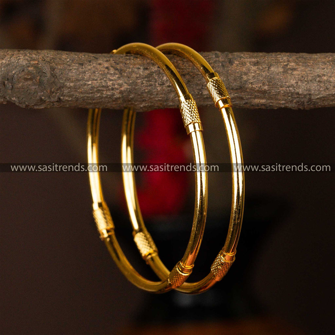 Traditional Wear One Gram Micro Gold Plated Daily Wear Bangles Sasitrends Online Shopping