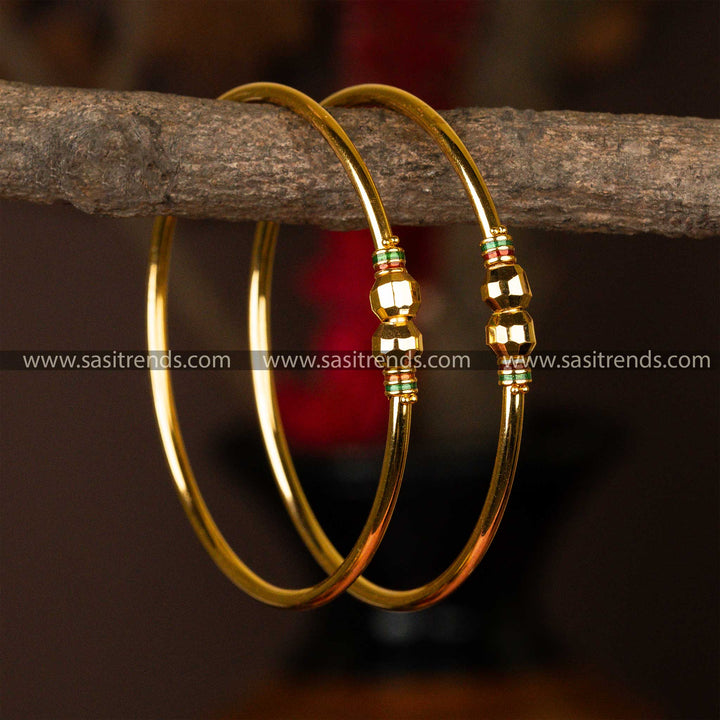 Buy New Arrival: Enameled Kada Micro Gold Plated Bangles - Sasitrends