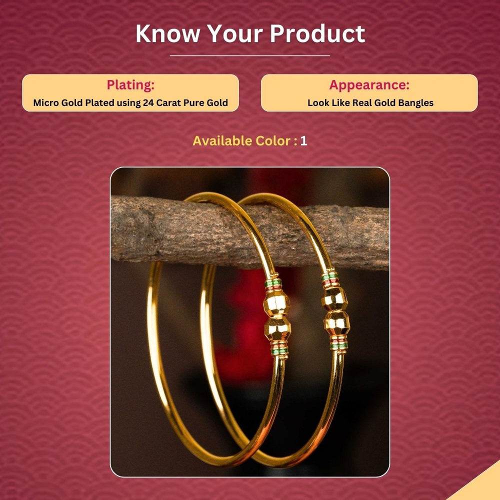 Micro Gold Plated Bangles Measurement Image - Sasitrends