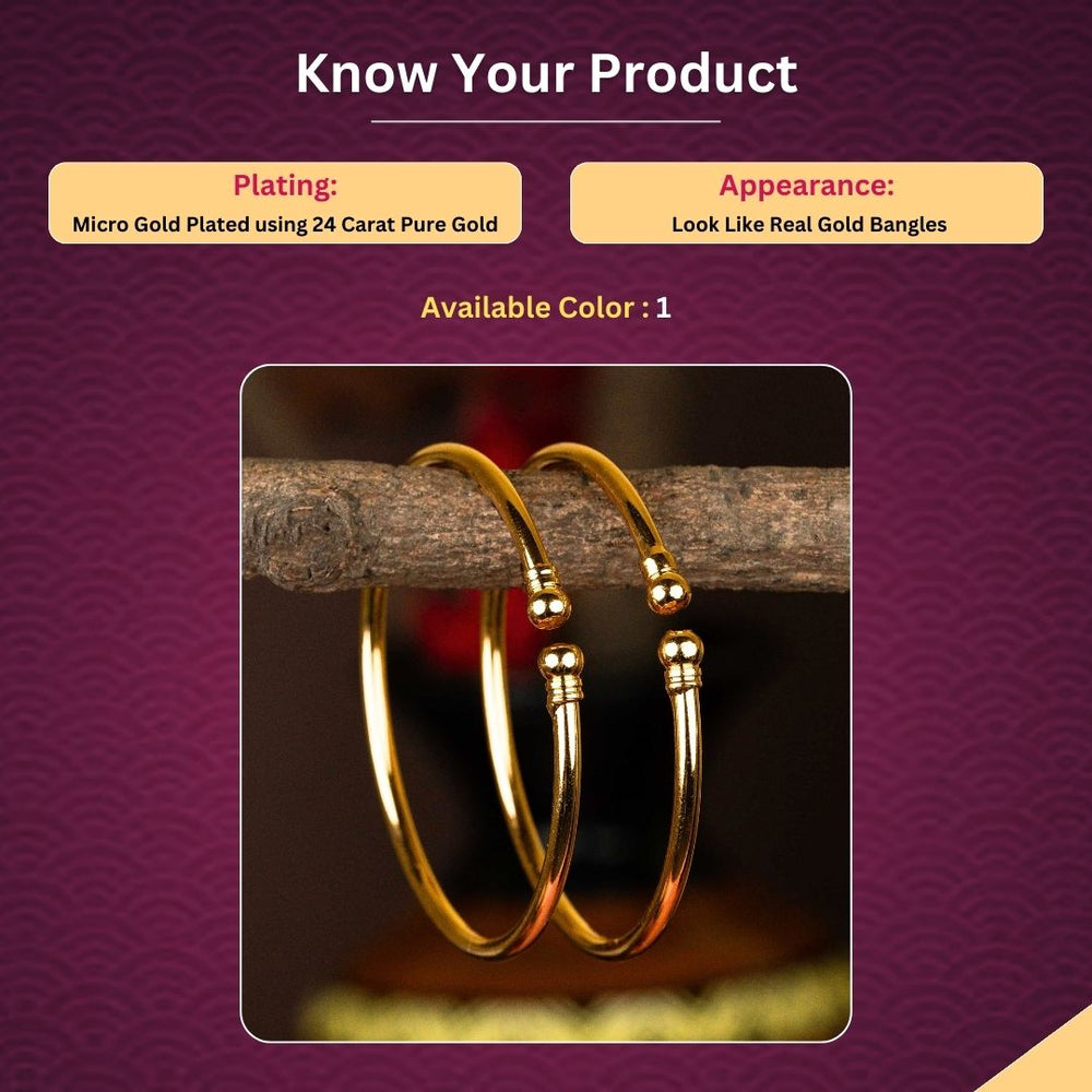 Micro Gold Plated Bangles Measurement Image - Sasitrends