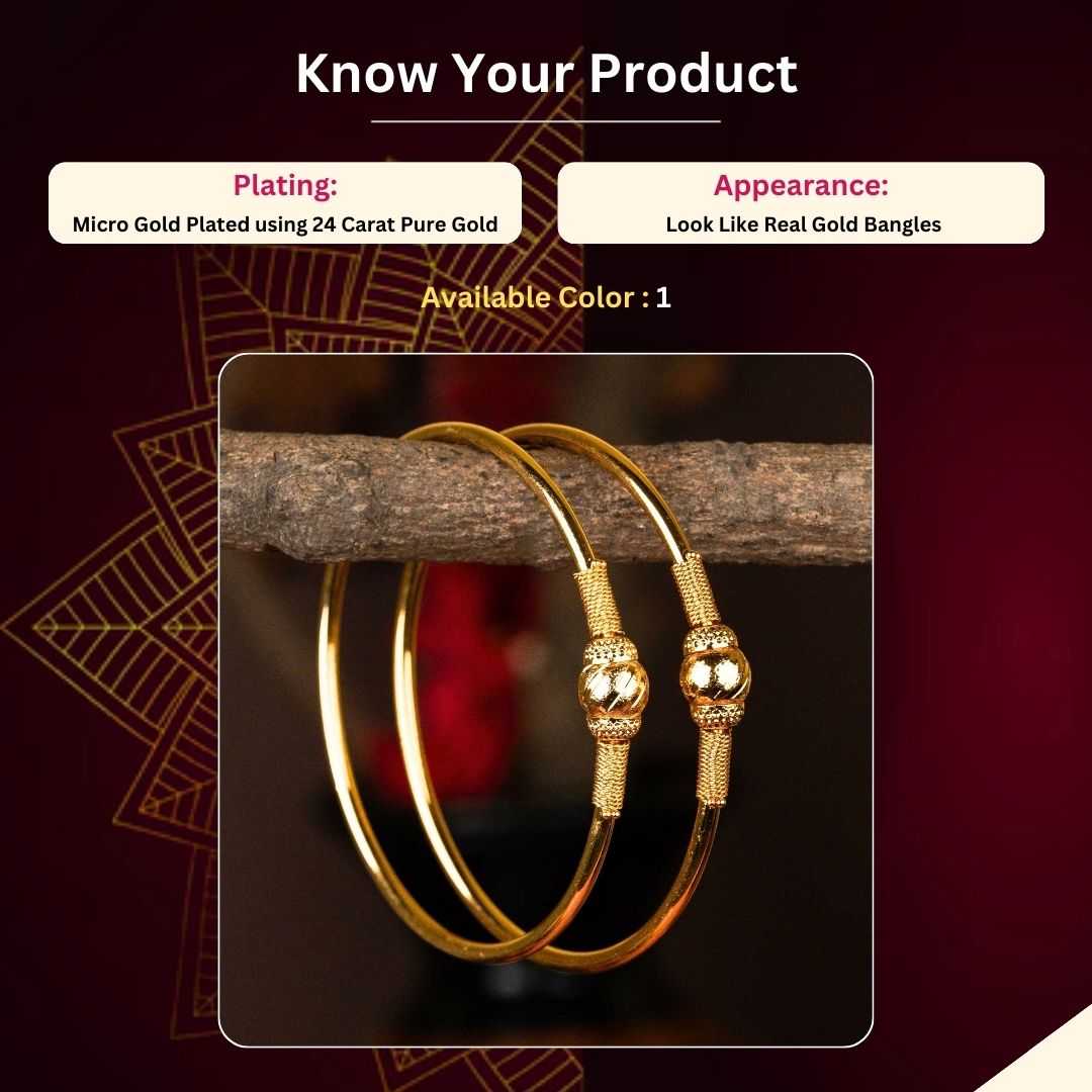 Micro Gold Plated Bangle Measurement Image - Sasitrends