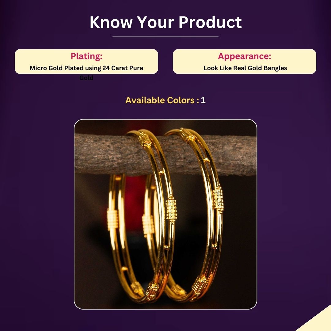 Micro gold plated Bangles measurement image - Sasitrends