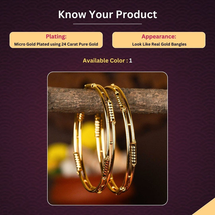 Micro Gold Plated Bangles Measurement Image - Sasitrends