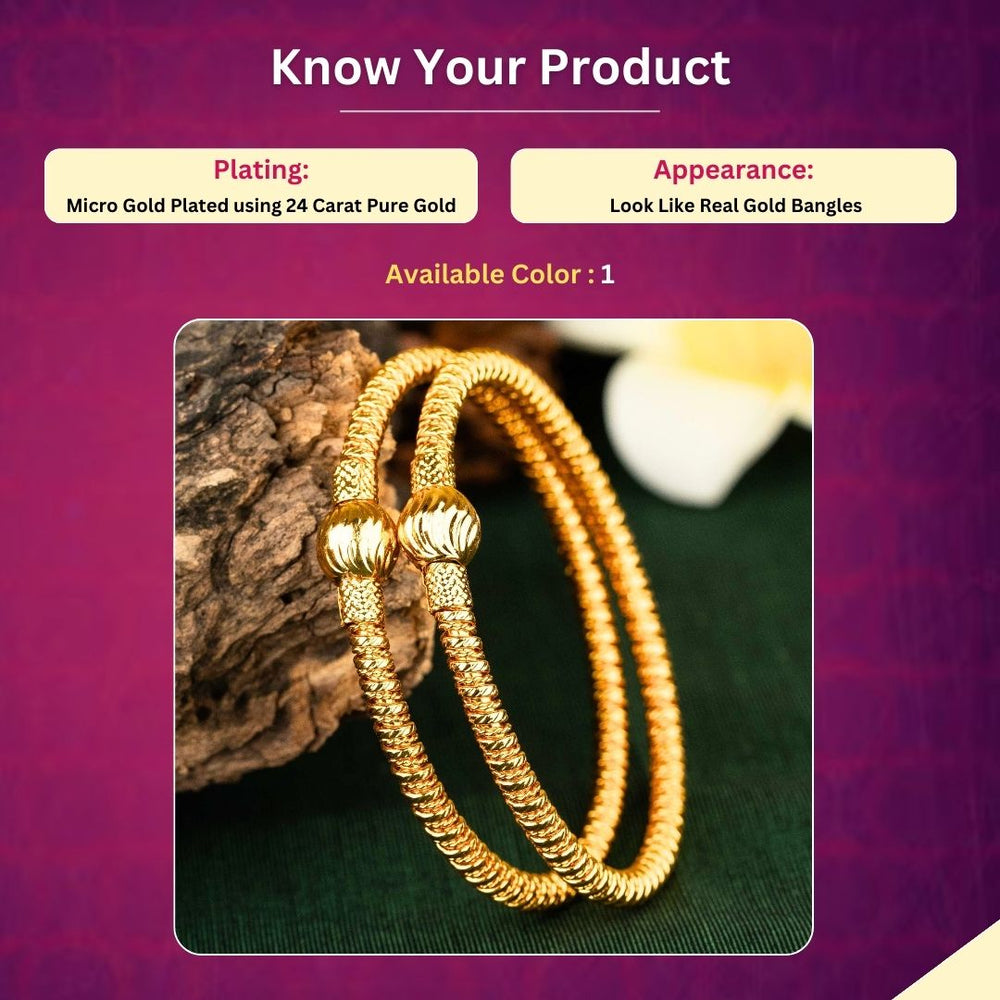 Micro gold plated Bangles Measurement Image - Sasitrends