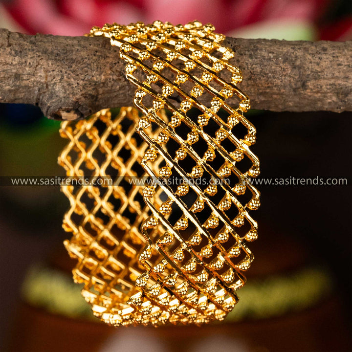 Single Piece Kada Bangles Micro Gold Plated Guaranteed Sasitrends Online Shopping