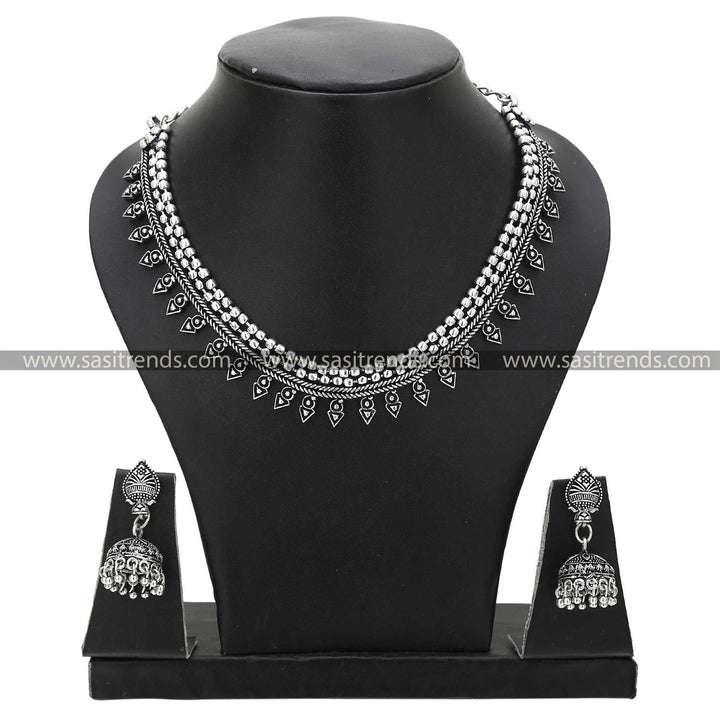 Trendy Oxidised Navarathiri Collection Jewellery Set For Women and Girls - Sasitrends