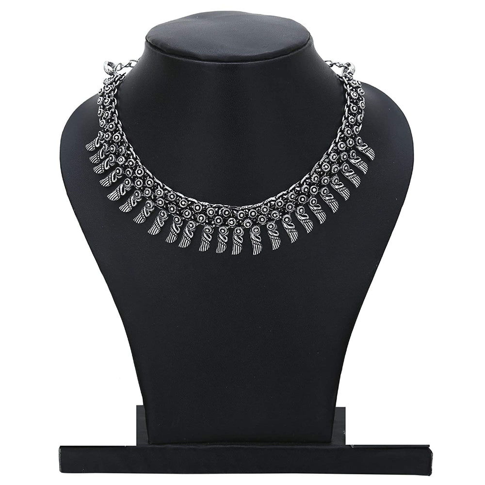 Sasitrends Oxidised Crescent & Solar Motif Necklace Collection - Sasitrends