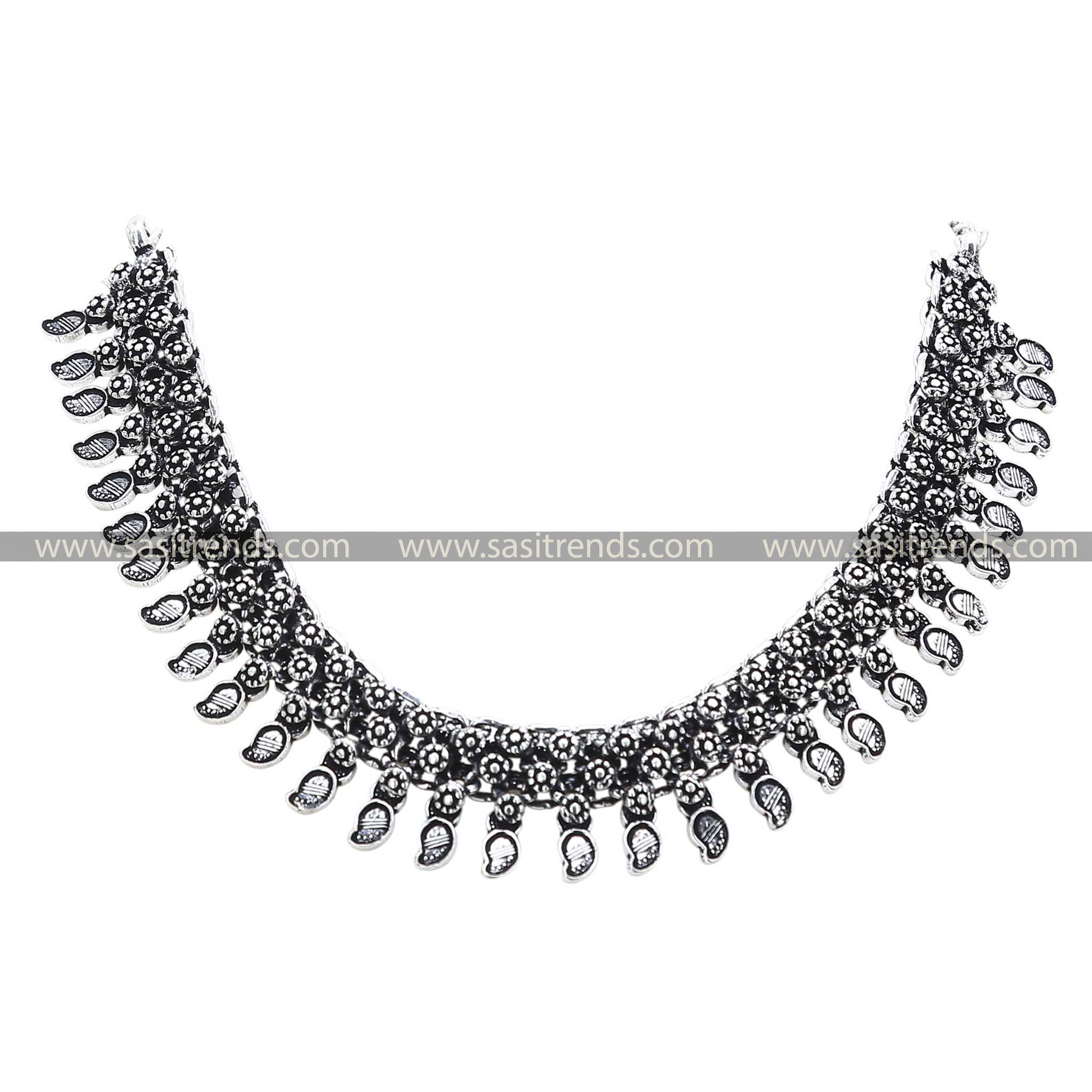 Cultural Ornamentation on Oxidised Necklace for Ethnic Wardrobes