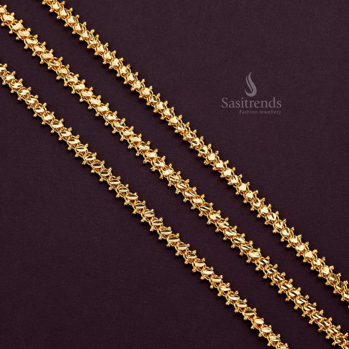 Delicate micro gold plated chain in heart design,eye design and s design - Sasitrends