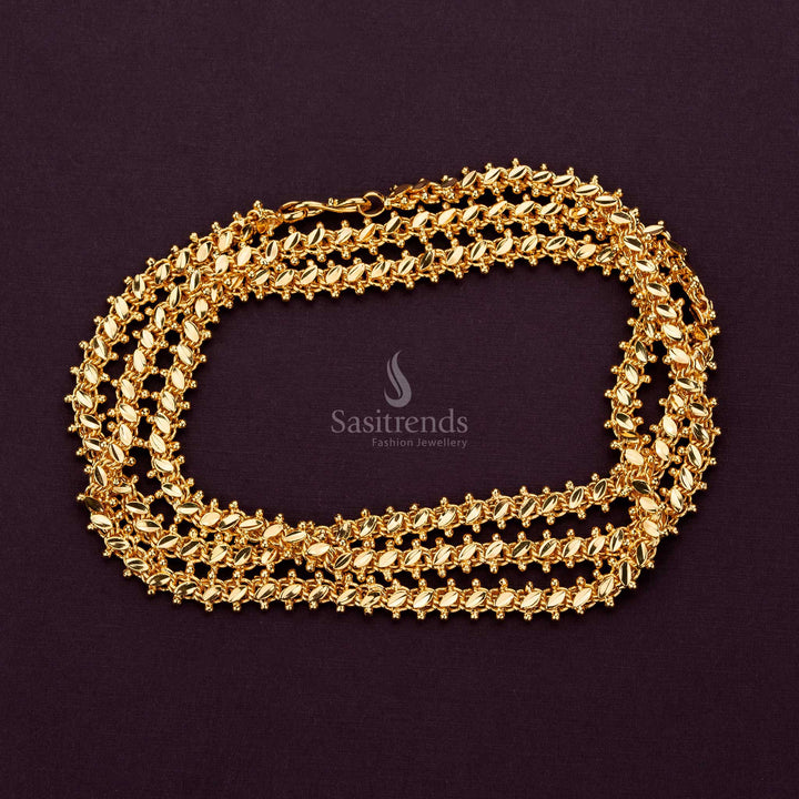 Luxurious micro gold plated flexible chain in eye design, ideal for weddings and festivals - Sasitrends