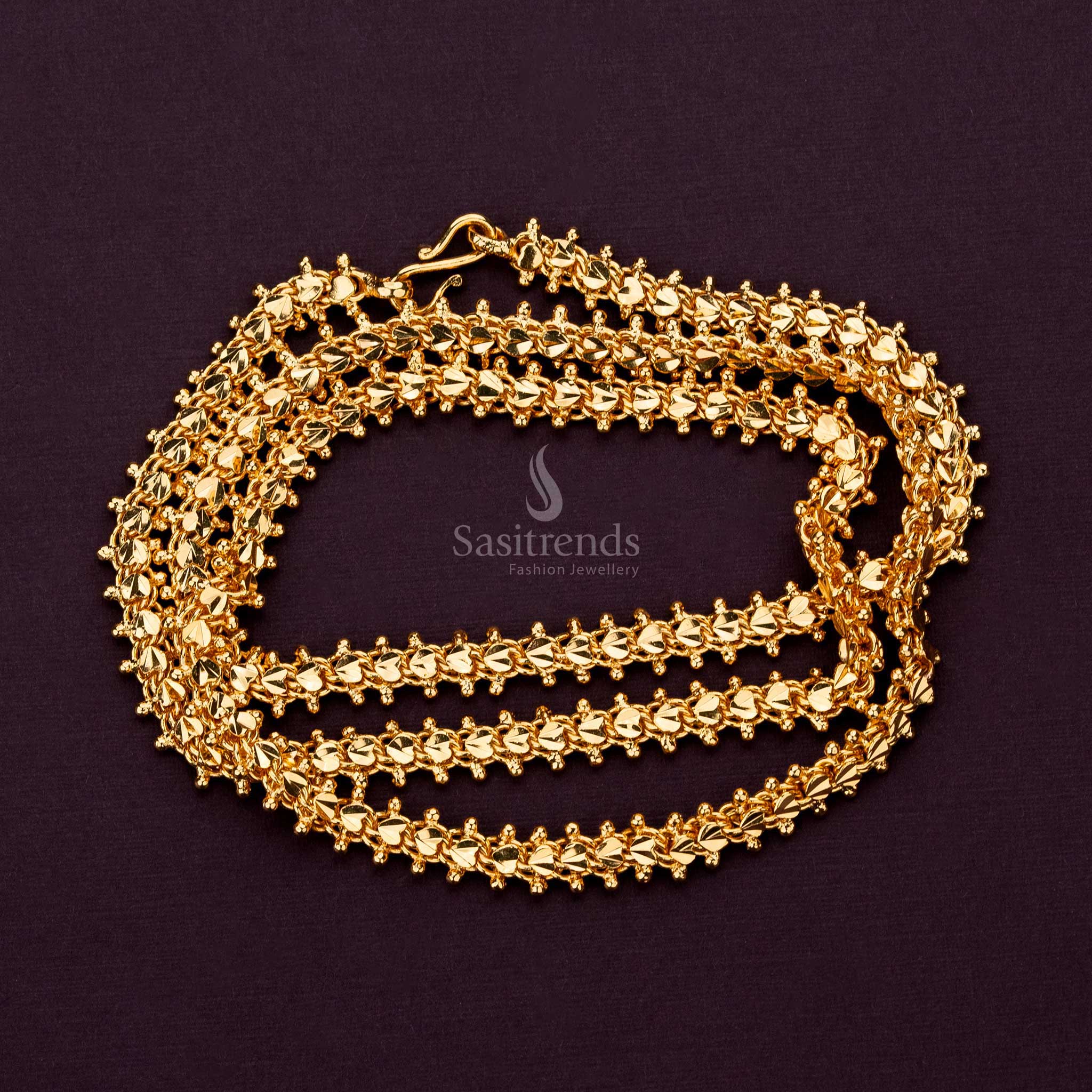 Micro Gold Plated Designer Chain with Lifetime Guarantee Sasitrends