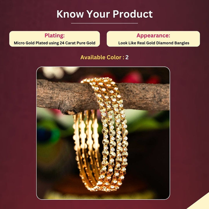 Micro Gold Plated Bangles Measurement Image - Sasitrends