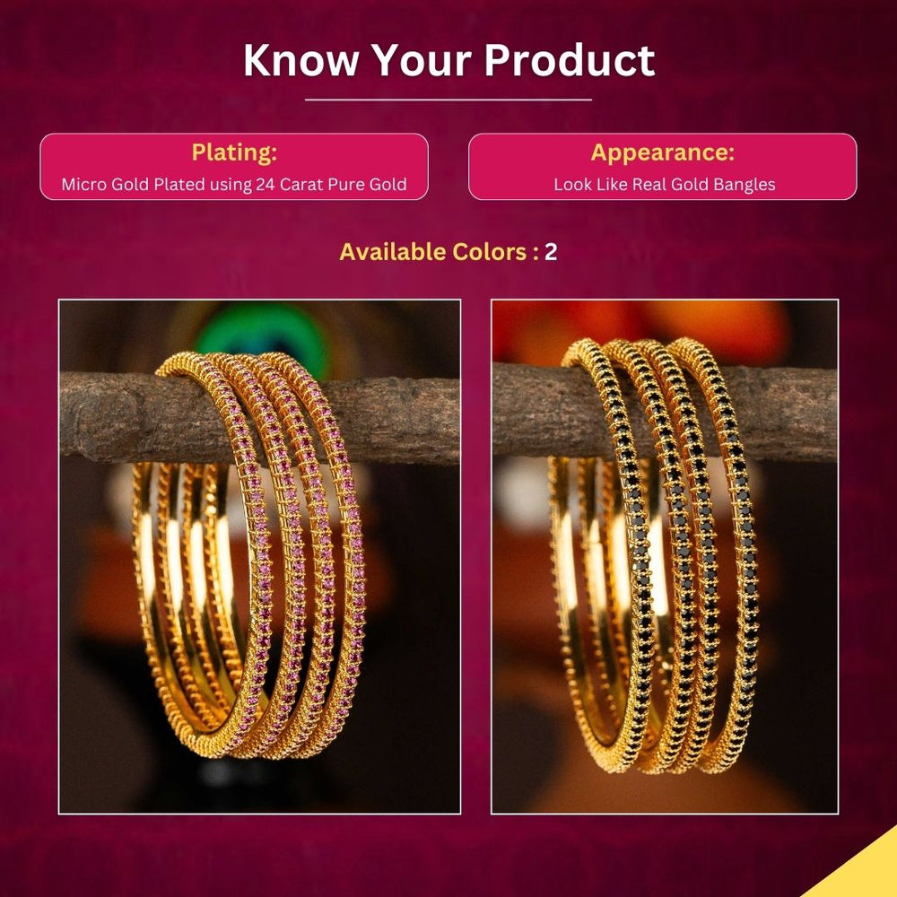 Micro gold plated Bangles Measurement Image - Sasitrends