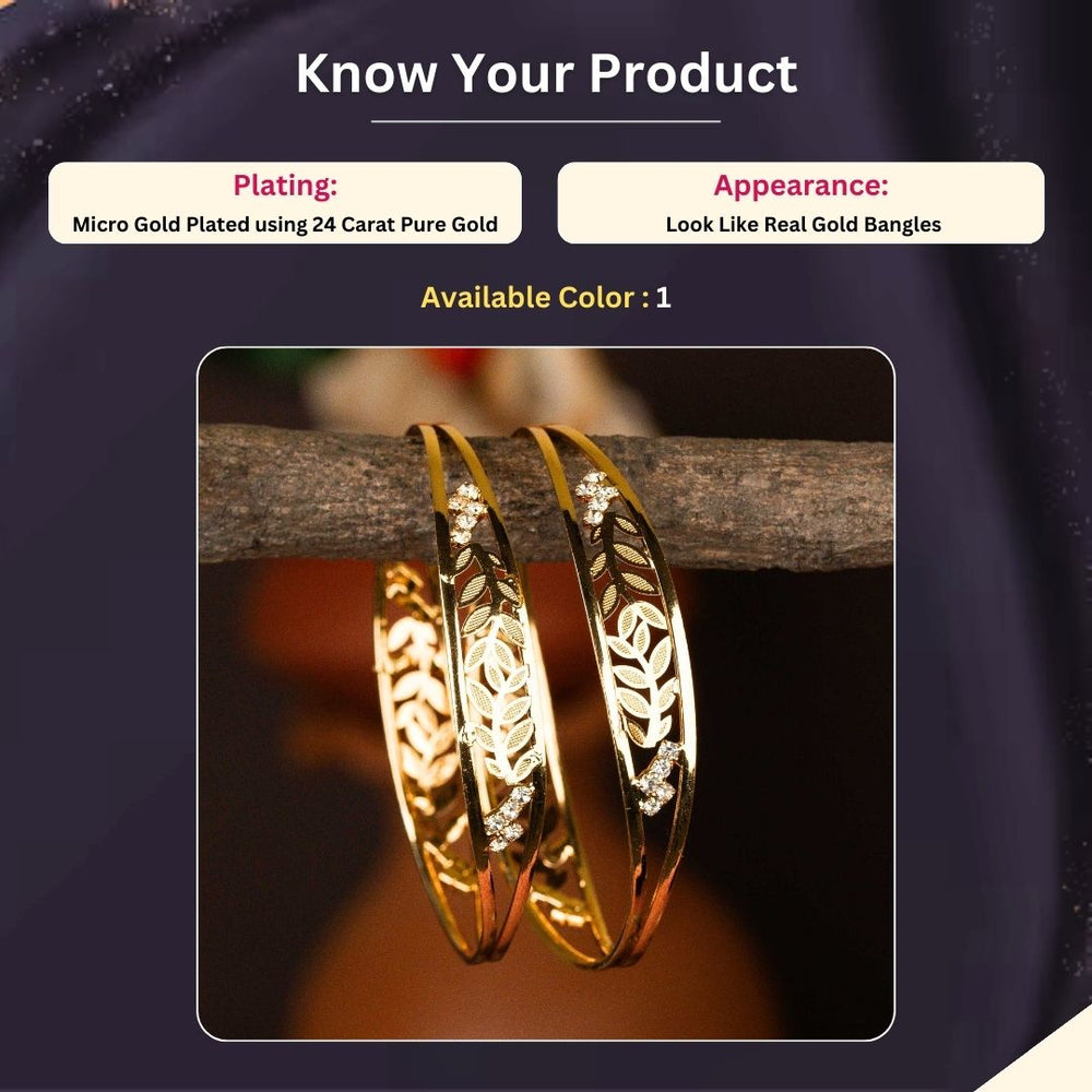 Micro gold plated Bangles Measurement Image - Sasitrends