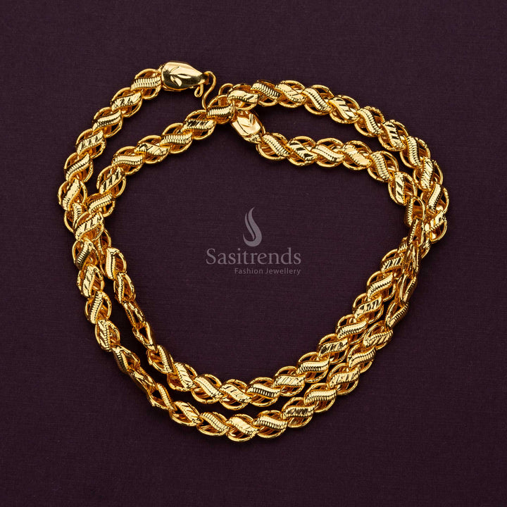 Traditional guaranteed micro gold plated thin neck chain for special occasions - sasitrends